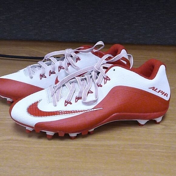 New Nike Alpha Nike skin Cleats size 13.5 red white main image 4